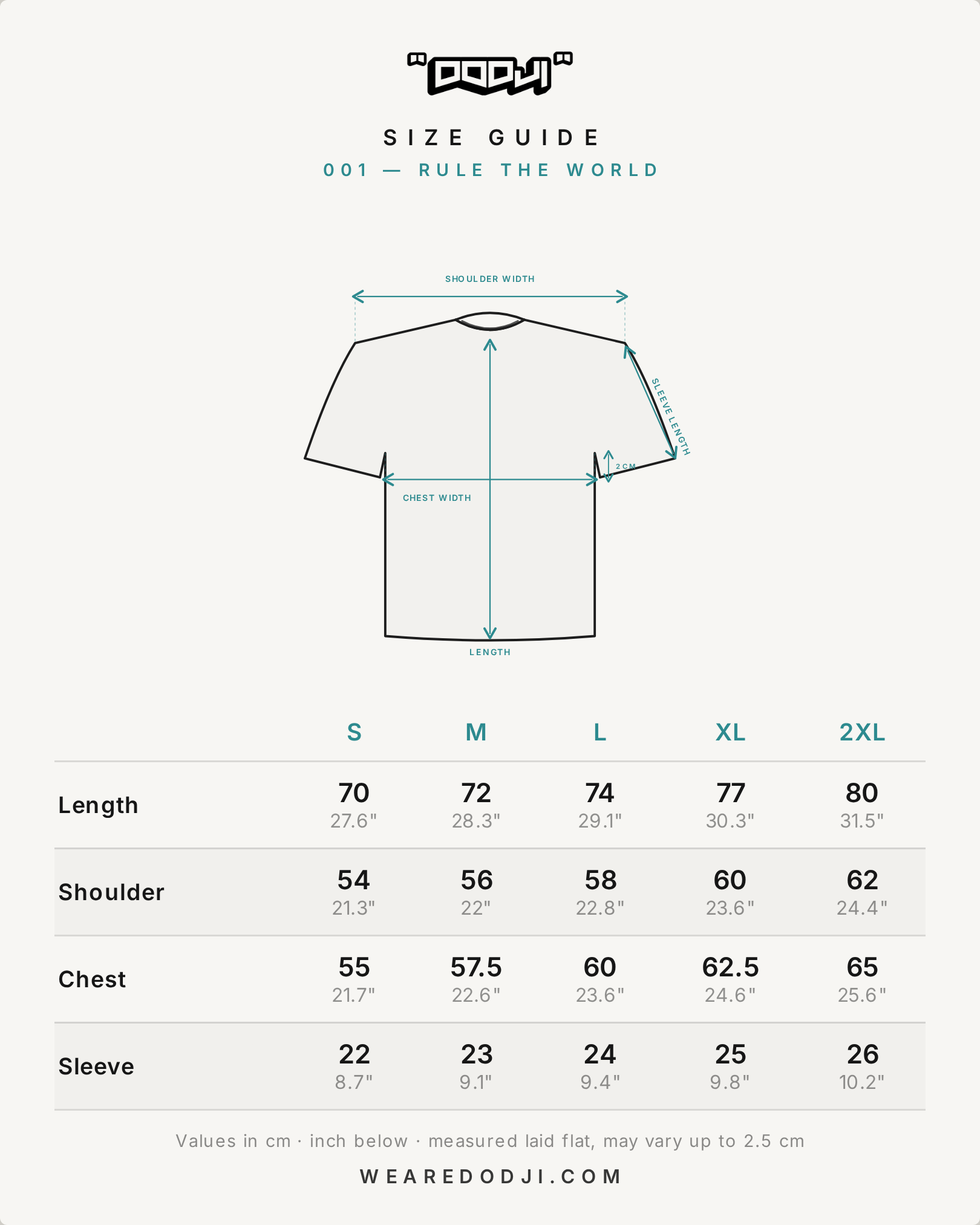 DODJI 001 Rule the World Tee